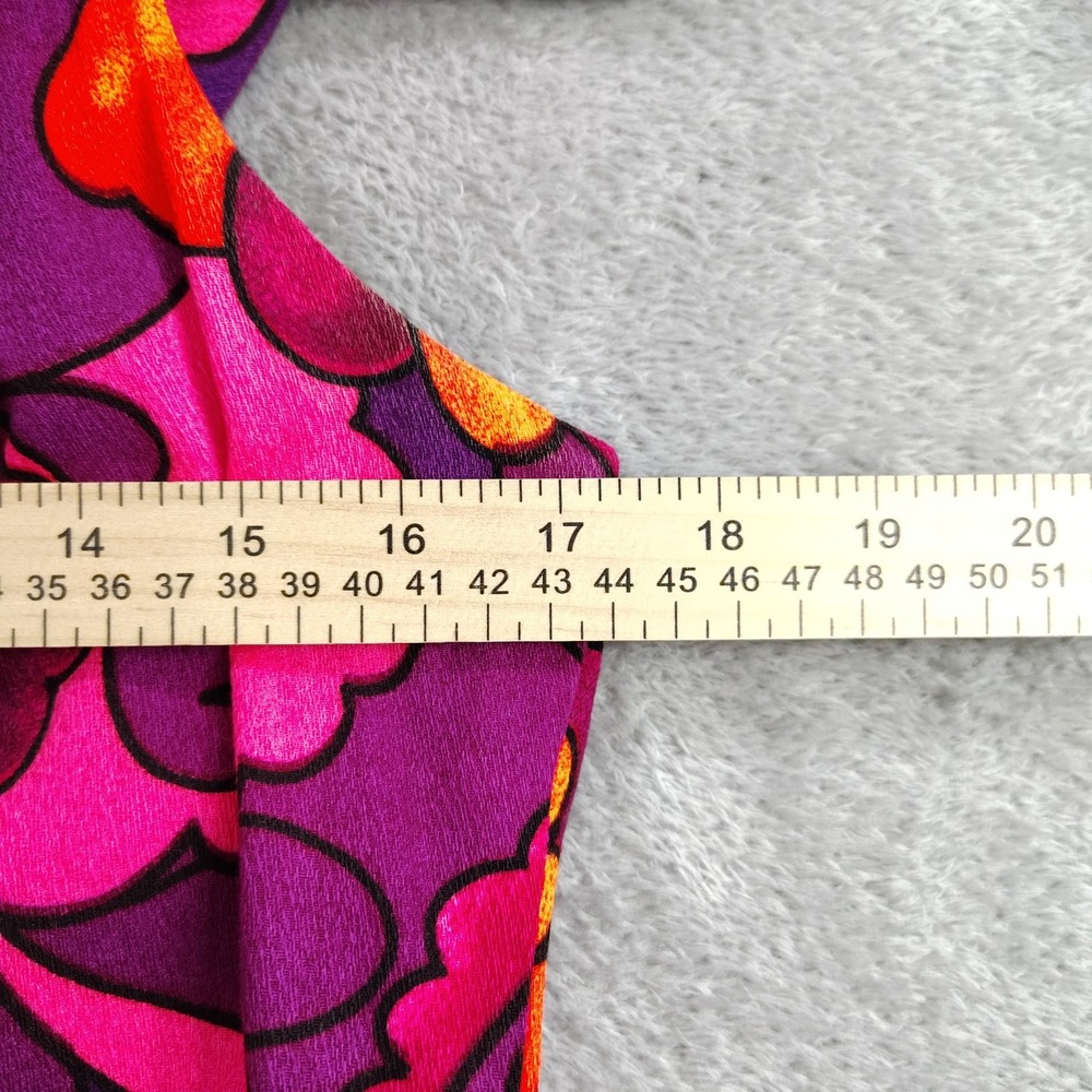 Hale Aloha Vintage Hawaiian Bark Cloth Day Glow Maxi Dress size XS-small - Picture 6 of 11